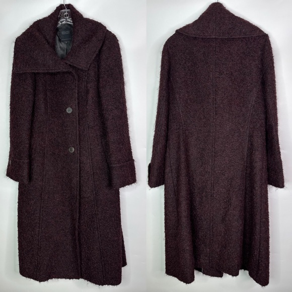 Hilary Radley Jackets & Blazers - Hilary Radley Alpaca Wool Purple Long Button Peacoat Size 6